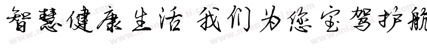 智慧健康生活 我们为您宝驾护航字体转换